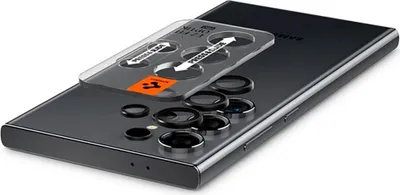 Produktbild von Spigen Optik Pro EZ Fit, Samsung, Galaxy S24 Ultra, Staubresistent, Kratzresistent, Schwarz, Transparent, 2 Stück(e)