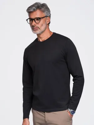 Obrázek produktu pro OMBRE, dlouhý rukáv, základní model, regular střih, barva: černá, velikost: M, kód produktu: OM-LSBL-0142