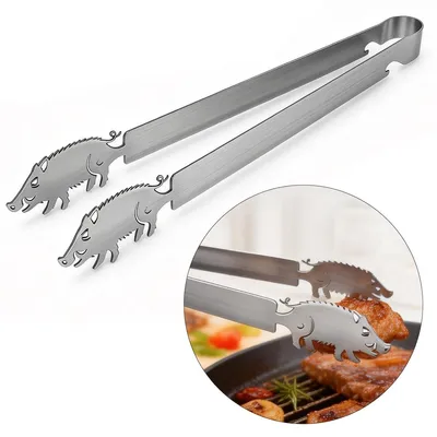Produktbild von Grillzangen, Grillzange Edelstahl Bratwurstzange für Jagd Jäger Jägerin Weihnachten Männergeschenk Jagdgeschenk Jäger Geschenk, Spülmaschinengeeignet