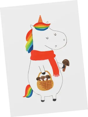 Produktbild von Mr. & Mrs. Panda Postkarte Einhorn Pilz - Weiß - Geschenk, Ansichtskarte, Liebeskummer, Spruch, Ansichtskarten, einzelkarte, Postkarten, Einhörner, Grußkarte, Unicorn