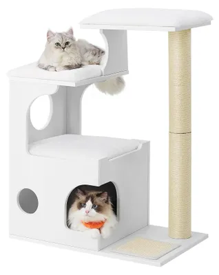 Produktbild von Feandrea Kratzbaum, 88 cm hoher Katzenbaum, mit Höhle und Liegeflächen