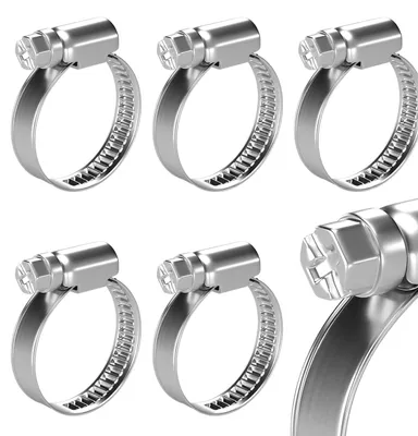 Produktbild von 6x Schlauchschelle 16-27mmØ W2 Chromstahl für Schläuche