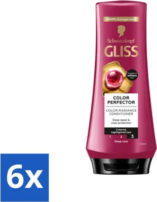 Produktbild von Gliss Hair Repair Conditioner für Farberhalt und Glanz - 200 ml - Vorteilspack - 6 Stücke