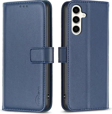 Produktbild von Samsung Galaxy S24 FE Hülle - BINFEN Klapphülle - Blau