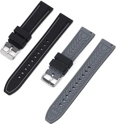 Produktbild von INF Weiches Silikonarmband für Omega x Swatch MoonSwatch Schwarz+Grau