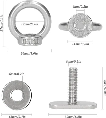 Image de Support de rail pour kayak, adaptateur d'œillet de fixation pour kayaks de pêche, canoës de plaisance, rails de bateau
