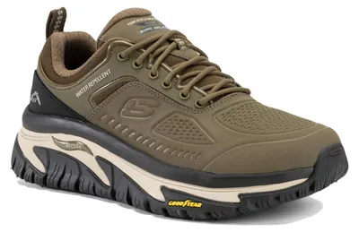Produktbild von Skechers Arch Fit Road Walker - Recon Sneakers Herren Schuhe 237333 OLBK olive, Schuhgröße:47.5 EU