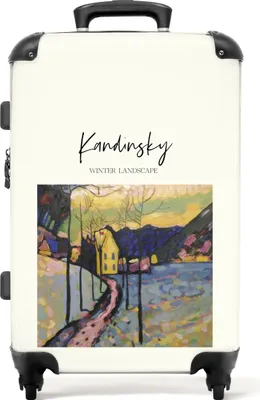 Produktbild von NoBoringSuitcases.com® Großer Koffer - Kunst - Modern - Kandinsky - Vintage - Alte Meister - Kombinationsschloss TSA - Hartschalen Trolley 4 Rollen - 72 liter - Reisekoffer - 66 cmKoffer Mittelgroß 67x43x25 cm, 72L,