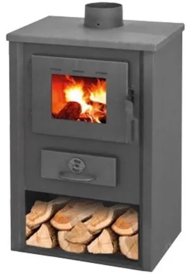 Immagine prodotto di Stufa riscaldamento a Legna con Struttura in acciaio 9.7 kW Koine Antracite