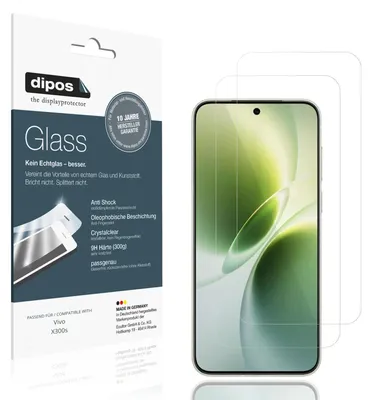 Produktbild von 2x Schutzfolie für Vivo X300s - Anti-Shock 9H Folie dipos Glass Kunststoffglas