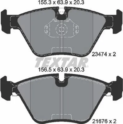 Produktbild von TEXTAR Bremsbeläge Satz Vorne für BMW 3 Coupe (E46) 2347402