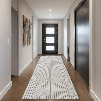 Produktbild von Homebyhome Teppich Wohnzimmer Boho Design Bouclé Schlingenflor Skandi Stil Robust Superweich für Schlafzimmer, Grösse: 80x250 cm