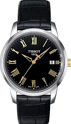 Immagine prodotto di Orologio da uomo Tissot Classic Dream, argento, cinturino in pelle nera