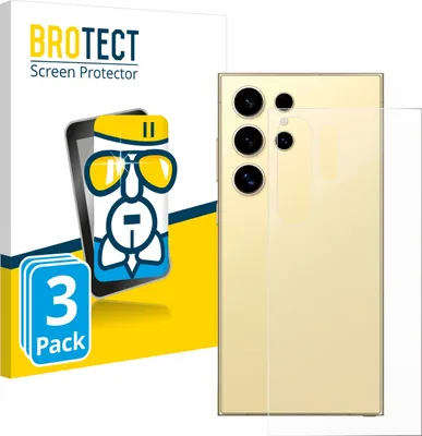 Produktbild von 3x BROTECT Schutzglas für Samsung Galaxy S24 Ultra (Rückseite) Schutzfolie Panzer Folie Glas Display Schutz klar