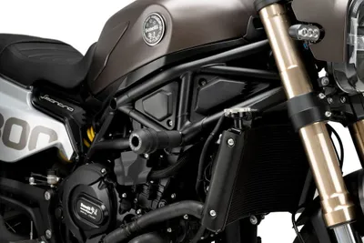 Zdjęcie produktu dla PUIG 21467N crash pady ramy Vintage 2.0 pasują do BENELLI LEONCINO 800 Black