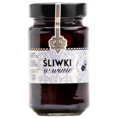 Produktbild von Pflaumen in Süßwein 220g - Schronisko Bukowina