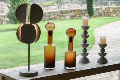Immagine prodotto di Vaso Home ESPRIT Brown Crystal Modern 12,5 X 12,5 X 50,5 cm