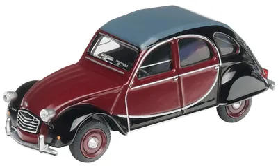 Immagine prodotto di Schuco 1:64 Citroen 2CV Charleston, colore bordeaux/nero. Modello in metallo di alta qualità, scala 1:64. Modello automobilistico, scala 1:64, auto, modello da collezione