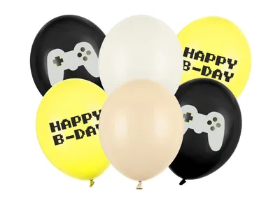 Zdjęcie produktu dla PartyDeco SB14P-336-000-6, Zabawka - balon, Lateks, Wielobarwny, Obraz, Urodziny, Uniwersalne