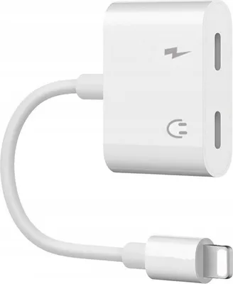 Immagine prodotto di Adattatore Telefonico Co2, Cavo Connettore 2X Per Iphone, Cuffie + Ricarica, Bianco