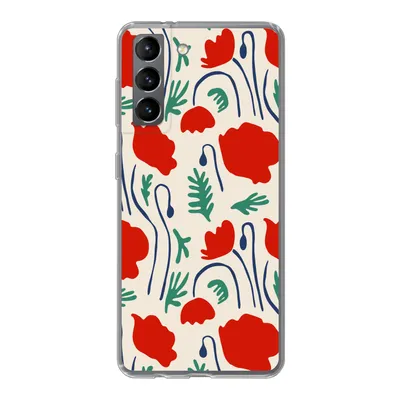 Produktbild von MuchoWow® Handyhülle Schutzhülle Hülle für Samsung Galaxy S21 Blumen - Rose - Muster Silikon Softcase Handy Hülle - Softcase