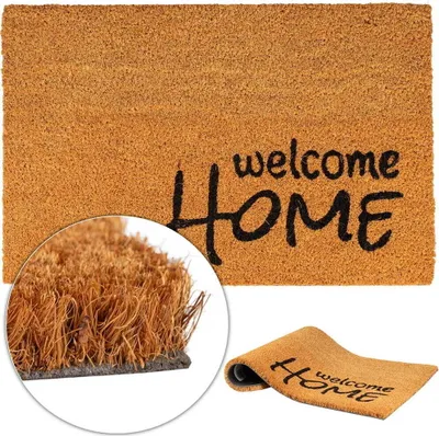 Produktbild von Deco4Home Schmutzfangmatte Retro "Welcome Home" 40x60cm | Fußmatte | Schwarz/Braun