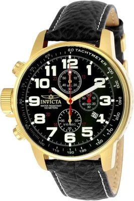 Obrázek produktu pro Invicta I-Force 3330 Pánské Hodinky - Quartz Hnutí - Nerezová Ocel s Černým Ciferníkem - 46 mm