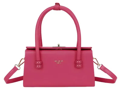 Produktbild von Gallantry, Kleine Damen Handtasche mit Metallverschluss und Doppelhenkeln, Fuchsia