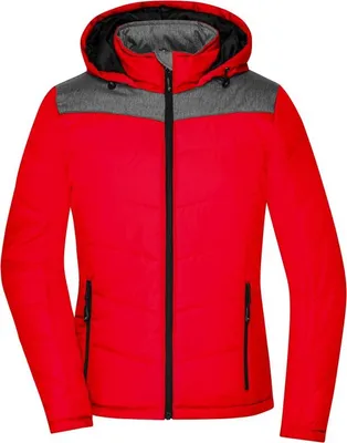 Produktbild von Sportliche Winterjacke mit Kapuze red/anthracite-melange, Gr. L