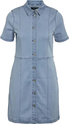 Produktbild von NOISY MAY Jeanskleid mit Knopfleiste und kurzen Ärmeln Größe: S
