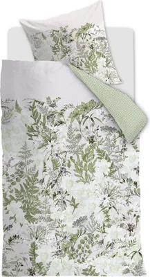 Produktbild von Kardol by Beddinghouse Mako-Satin Bettwäsche-Garnitur Pastiche Farbe Grün Größe 155x220+80x80