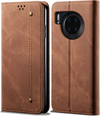 Obrázek produktu pro Honor 50Lite Pouzdro, Kožené Peněženkové Pouzdro s Magnetickým Uzavíráním a Stojánkem pro Honor 50Lite Hnědý