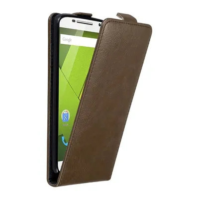 Immagine prodotto di Custodia Cadorabo per Motorola MOTO X PLAY Custodia protettiva in marrone Custodia Flip per telefono cellulare Custodia Cover