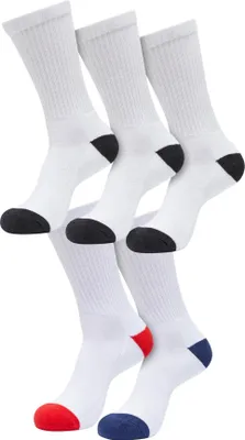 Obrázek produktu pro Ponožky Urban Classics Colored Sport Socks 5-Pack white/black+white/black+white/black+white/cityred+white/midnightnavy - 47–50