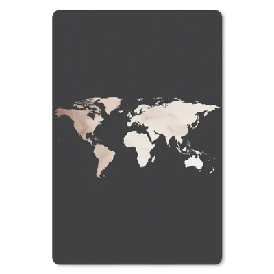 Produktbild von MuchoWow® Mauspad Mousepad Weltkarte - Aquarell - Braun 40x60 cm - Mousepads - Maus Mat - Pad - Mausunterlage - Schreibtisch Accesoire