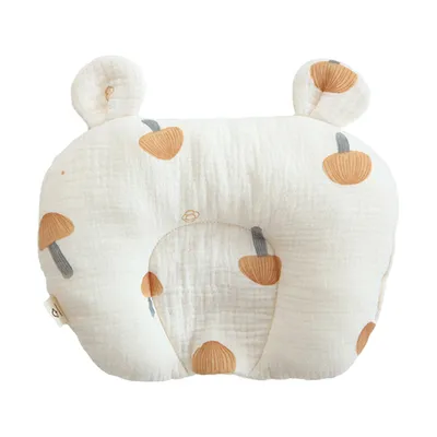 Produktbild von Atmungsaktive Babykissen Plagiozephalie, 100% Baumwolle Baby Kissen (Beige, 20x25cm)