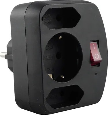 Image de REV - Bâti de prises - CA 250 V - 3500 Watt - entrée, entrée CEE 7/4 - prises de sortie : 3