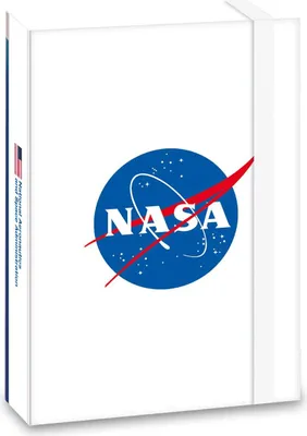 Produktbild von ARS UNA Heftbox A4, Sammel- Heftmappe für Schulranzen, mit Gummiband und Innenklappen, NASA mit Logo, weiß, für Jungen