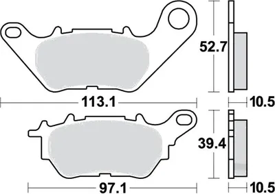 Image de Plaquettes de frein arrière pour Yamaha MT-03 320 A MTN320-A ABS, année de fabrication 2016-2022, plaquettes de frein TRW - Neuf