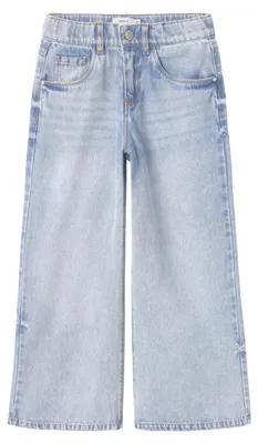 Produktbild von NAME IT Girl Jeans Extra Wide Fit – Größe 152, Light Blue Bleached Denim