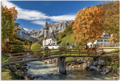 Produktbild von ARTland Leinwandbild Herbst im Berchtesgadener Land Größe: 30x20 cm