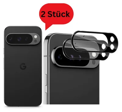 A black smartphone with a camera lens protector shown from the back and side.