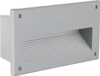 Produktbild von EGLO Außen-Einbauleuchte Zimba, 1 flammige Außenleuchte, Wand-Einbaulampe aus Aluguss und Glas, Farbe: Silber, weiß, Fassung: E14, IP44