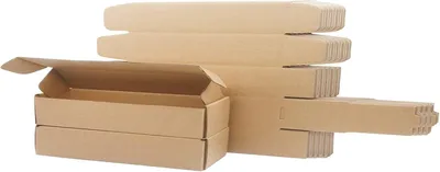 Imagen del producto de Cajas de cartón corrugado para envíos, de 300x55x55 mm, paquete de 10 unidades, para paquetes pequeños
