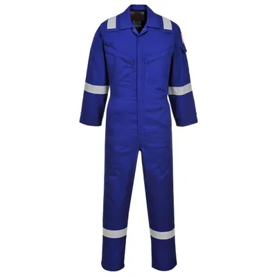 Image de Combinaison Portwest AF73 Araflame Argent Bleu Royal T. 34