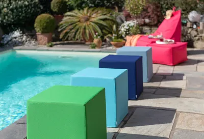 Produktbild von H.O.C.K. Miami Outdoor Cube/ Sitzwürfel 45x45x45cm taupe