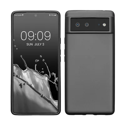 Produktbild von kwmobile Case kompatibel mit Google Pixel 6 Hülle - Schutzhülle aus Silikon metallisch schimmernd - Handyhülle Metallic Grau