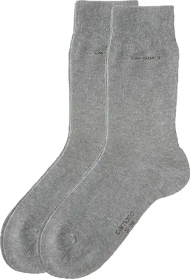 Produktbild von Camano Uni-Socken 2 Paar mit Softbund grau 39 - 42