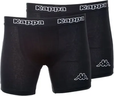 Produktbild von 2er Pack Kappa Boxershorts Schwarz Unterwäsche Herren Boxer Short S-M-L-XL-XXL, Größe:M