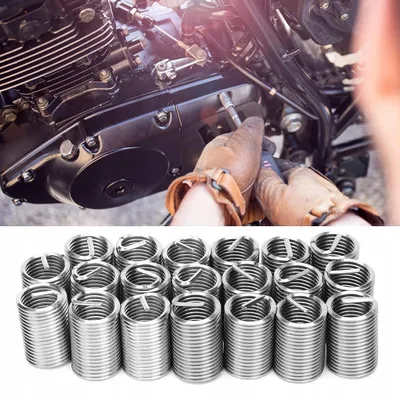 Productafbeelding van LUXTOM | Zelfsnijdende schroefdraaSteckanschlussrten, M8 x 1,25 mm, set van 20 stuks, Helicoil schroefdraadreparatie-inzetstukken, set voor binnenschroefdraad, schroefdraadreparatie, roestvast staal
